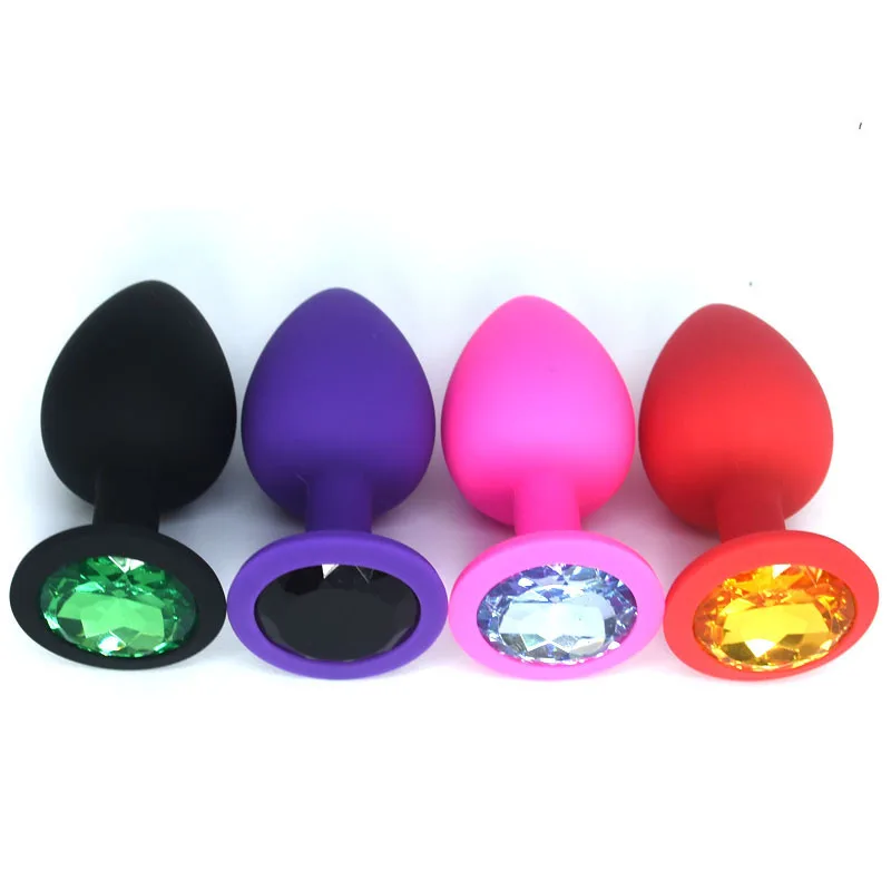 S/M/L 100%Silicone Butt Plug Anal Plugs Unisex Sex Stopper 3 Different Size Adult Toys for Men/Women Trainer For Couples SM |