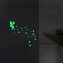 Креативные флуоресцентные наклейки Феи посыпать звезды светящиеся наклейки Симпсон Аватар стикеры на настенный выключатель украшения дома Y001