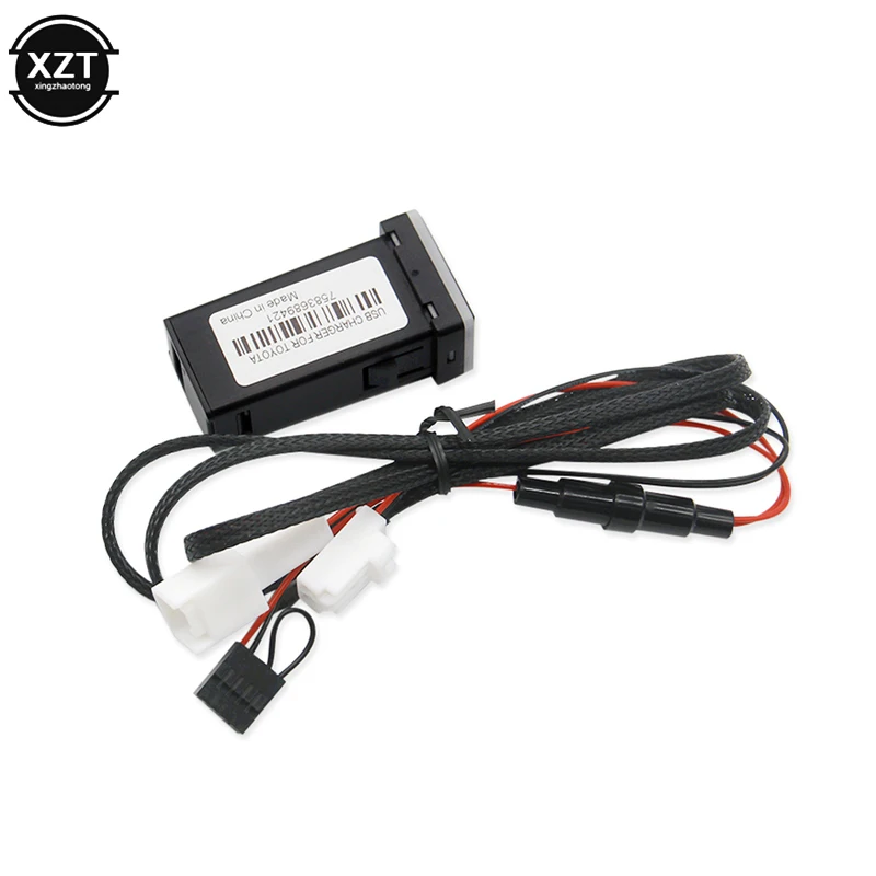 QC3.0 Quickcharge автомобильное зарядное устройство QC3.0 Quickcharge двойной USB телефон PDA адаптер DVR Plug& Play кабель для Toyota серии автомобилей