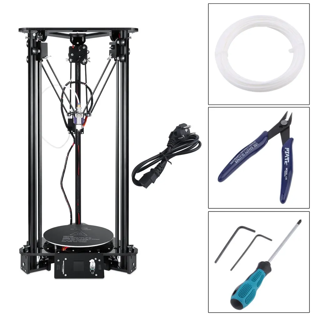 

free gift moon lamp delta kossel 3d printer auto leveling large 3d printing size high quality one year warranty desktop diy kit