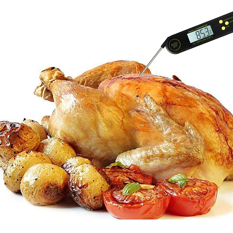 Цифровой термометр для мяса мгновенного чтения с функцией записи и подсветки