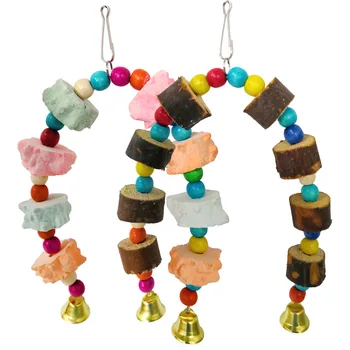 

Zanthoxylum molars chew toy parrots chew toys wooden cotton rope swing cage accessories pet supplies