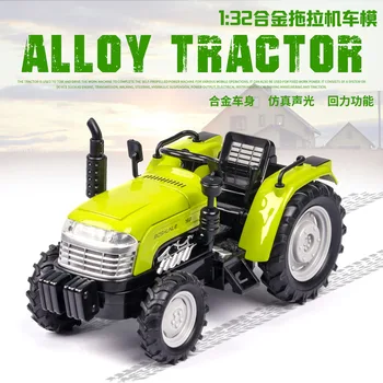 

1:32 high simulation farmer tractor child toy alloy pull back car with sound and light for children gifts