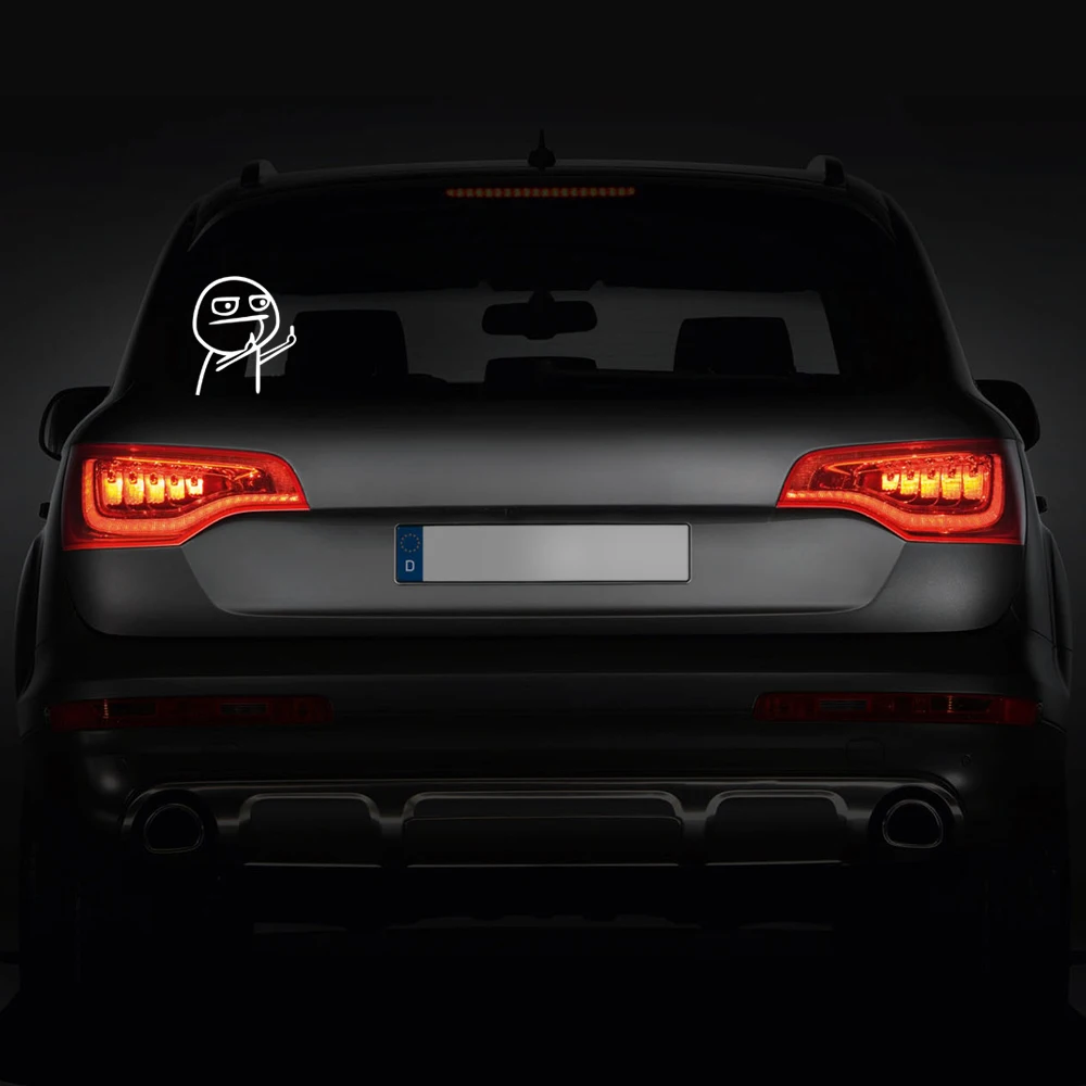 Автомобильный мультяшный JDM забавный средний палец автомобильная наклейка для