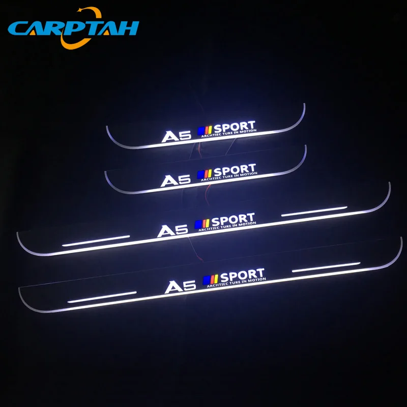 Carptah Trim Pedal LED Car Light Door Sill Scuff Plate Pathway Dynamic Streamer Welcome Lamp For Audi A5 S5 RS5 4door 2012-2015 |
