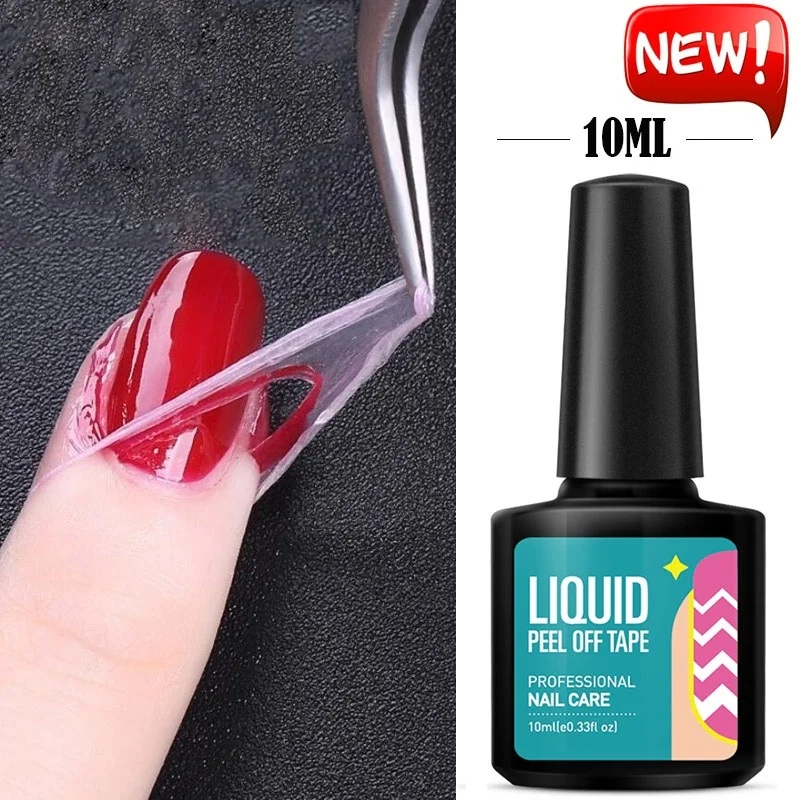 

Lacheer Peel Off Nail Tape Latex Easy Clean Nail Gel Polish Soak Off Cuticle Protector Nail Gel Tape Latex