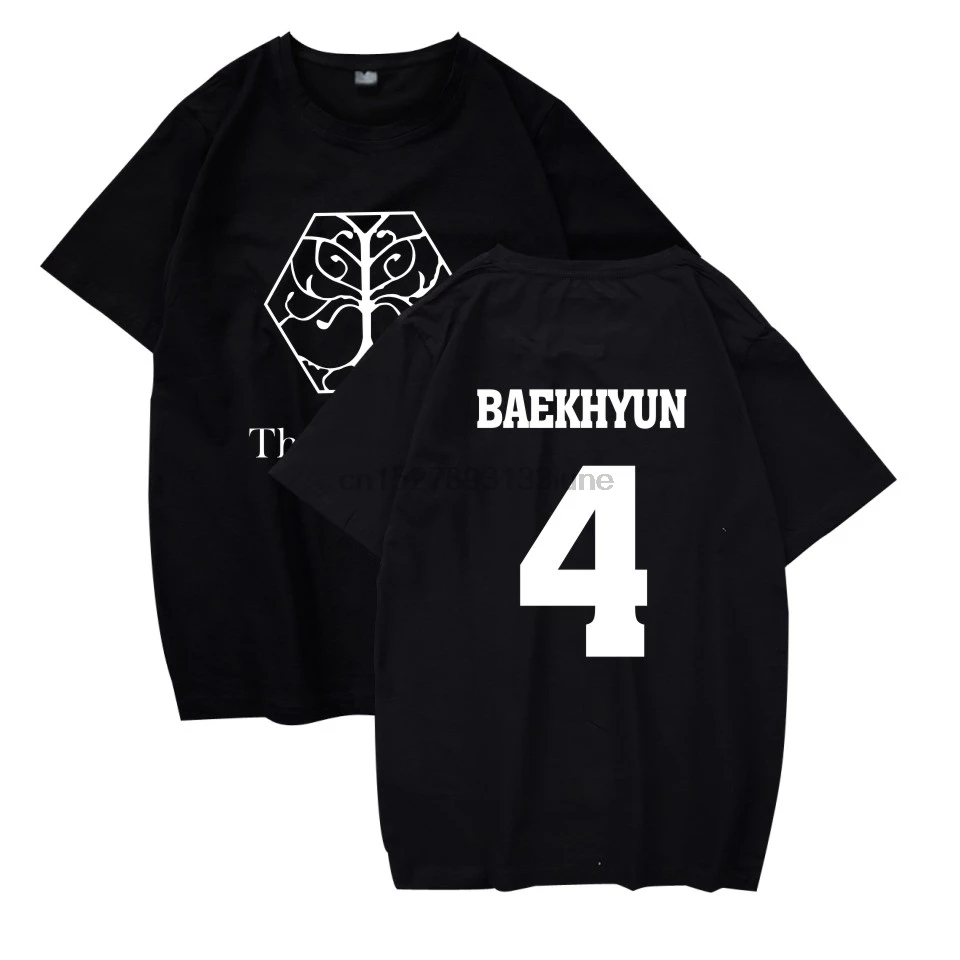 Exo Planet 4 The Elyxion Album Concert Kpop Short T-Shirt Women Men Tee Shirt Fans K-Pop Tops Tshirt Tees | Мужская одежда