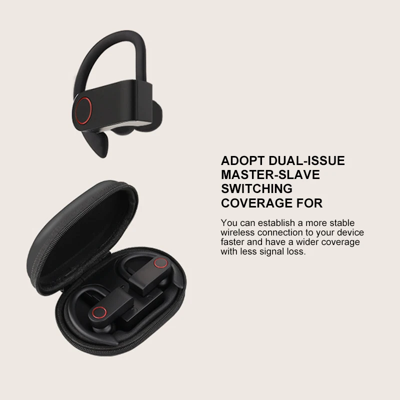 Кнопка управления Bluetooth наушники беспроводные наушники Водонепроницаемый Спорт гарнитура шумоподавление для IOS/Android телефонов