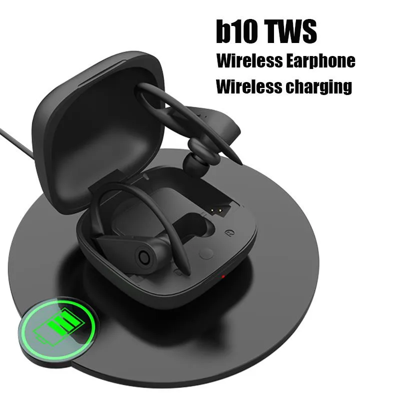 B10 TWS Bluetooth наушники беспроводные стерео наушники ушные крючки гарнитура спортивные ушные крючки настоящие Беспроводные наушники с микрофоном PK HBQ Q62 D7