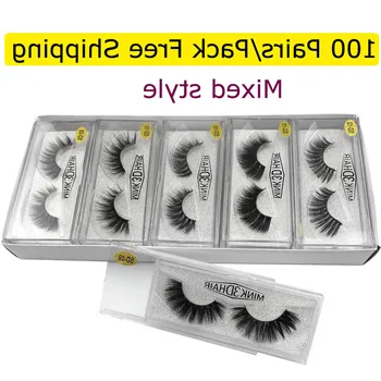 

20/30/50/100 pairs eyelashes wholesale hand made mink eyelashes 3d mink hair lashes natural lashes makeup false eyelashes