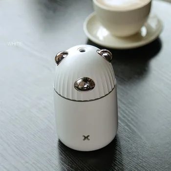 

350ml Ultrasonic Air Humidifier Adorable Pet Car Air Aroma Essential Oil Diffuser USB Mist Maker With Color Light Fogger