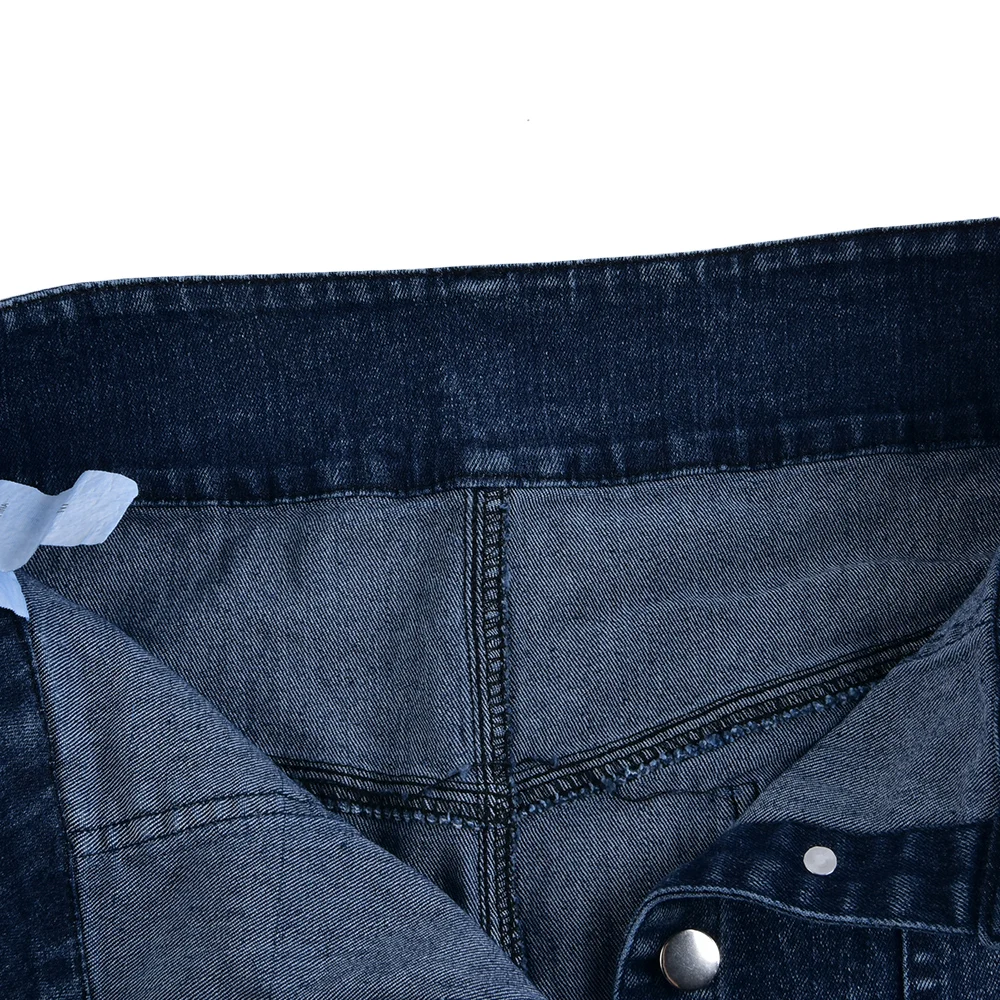 Новинка года, летние джинсовые пуговицы для юбки с высокой талией и карманами, Классическая Женская джинсовая юбка для женщин, винтажные Юбки До Колена, D25