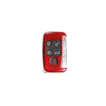 

Red Real Carbon Fiber Car Key Shell Cover For Land Rover Discovery Sport LR4 For Range Rover Sport Vogue Evoque For Jaguar XE XF