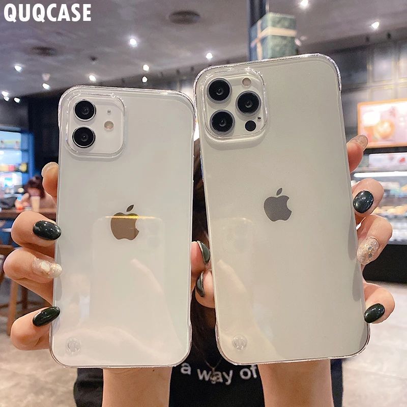 Frameless Clear Hard Plastic Ultra Thin Case For iPhone 13 Pro Max 12 Mini 11 iPhone13 7 8 Plus XS XR X SE Transparent Cover | Мобильные