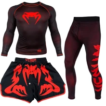 T shirtMMA Трусы трикотажные спортивные шорты с коротким рукавом с принтом боксерские ММА шорты мужские шорты кикбоксинг, муай-тай боксео grappling thai