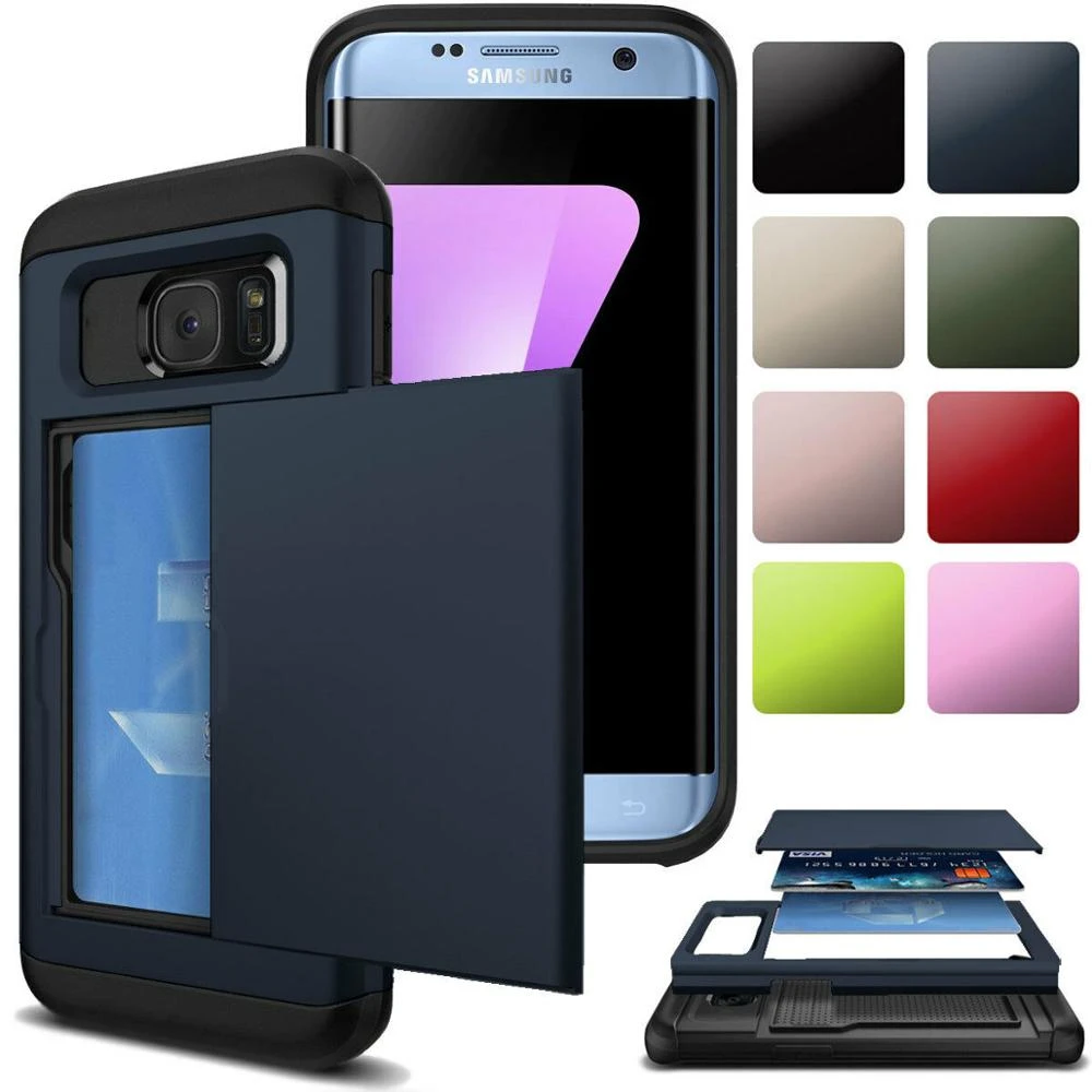 Funda protectora deslizante para Samsung, carcasa con ranura para para Samsung Galaxy Edge Plus S6 S7|Fundas antigolpes para teléfono| - AliExpress