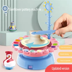 Máquina de dibujo de cerámica eléctrica para niños, aprendizaje de arcilla para el hogar, estudiantes, arcilla suave hecha a mano, sin quemar arcilla