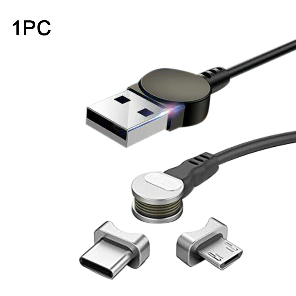 Линия передачи данных Быстрая зарядка 180 градусов вращающийся магнитный USB кабель плетеный мобильных телефонов, планшетов Универсальный адаптер Локоть Micro type C