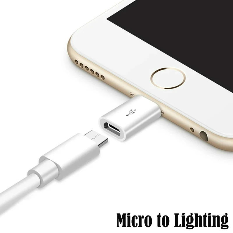 Micro USB toLighting конвертер адаптер для iPhone 11 Pro X XS Max XR 5S 5C SE 6 6S 7 8 Plus зарядный кабель