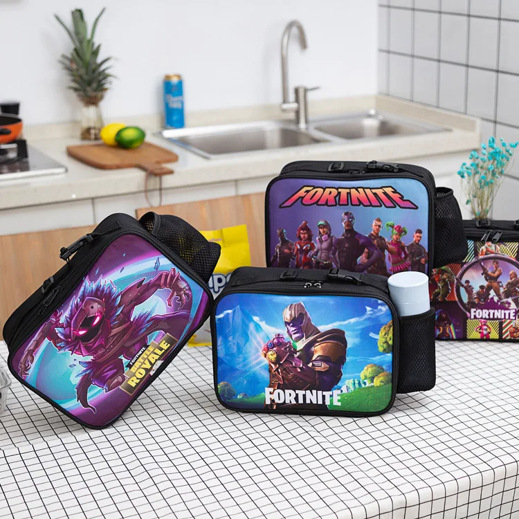 Игровой Ланч-бокс Fortnite для мужчин и детей Детский сумка Fortnites пикника кемпинга