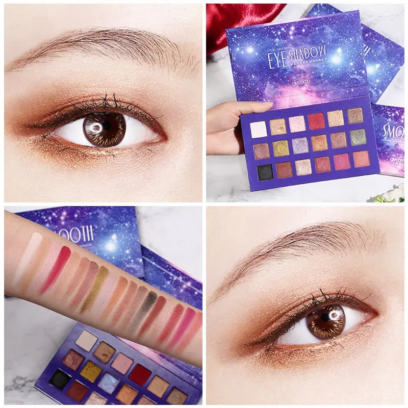 Tiener Stijl теплая серия Shimmer paremmoer Oogschaduw Palet Charmant Ogen Make Recommend18 Kleuren Oogschaduw