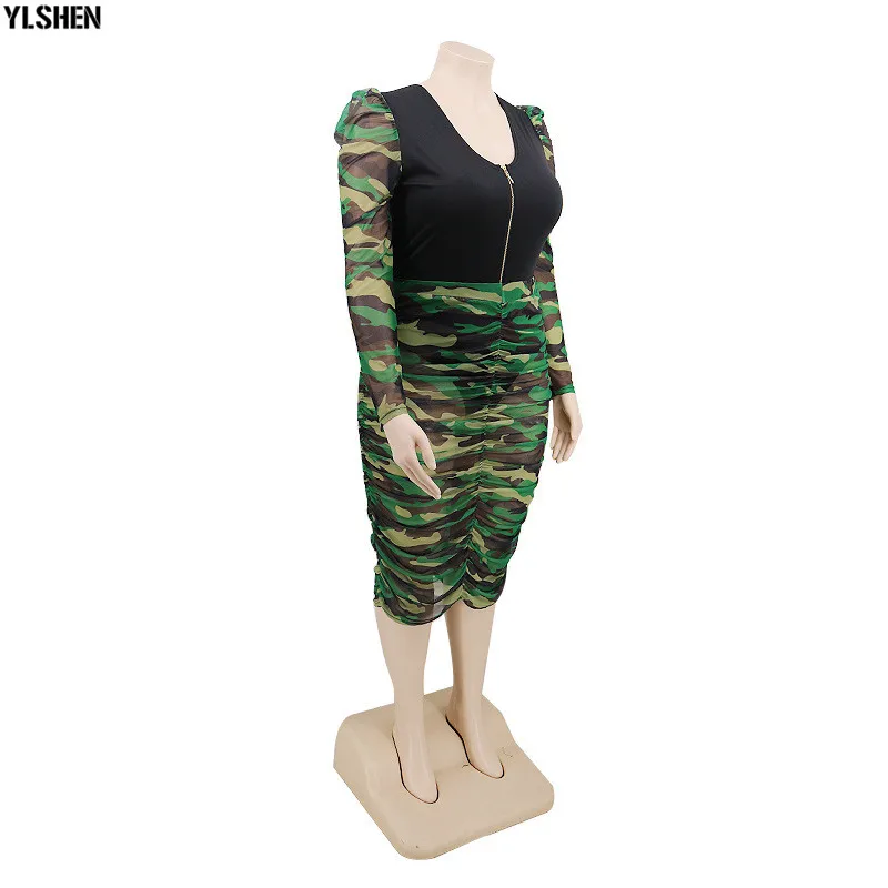 2 Piece Set African Clothes Maxi Dresses for Women Clothing Plus Size Dashiki Sexy Bodysuit Top + Camo Skirt Summer Africa Dress 11