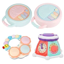 Обучающий электронный ручной хлопковый барабан, Многофункциональный Музыкальный барабан, детский ручной барабан, детские игрушки, детский Интеллектуальный барабан