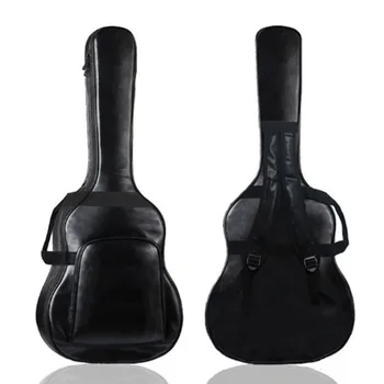 

40 Inch 41 Inch Waterproof PU Guitar Backpack Thickened Padded Guitar Carrying Case Gig Bag for 40 / 41 Inch Black