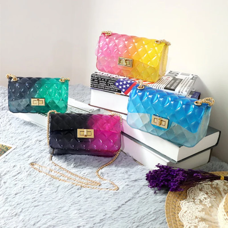 clear colorful purse