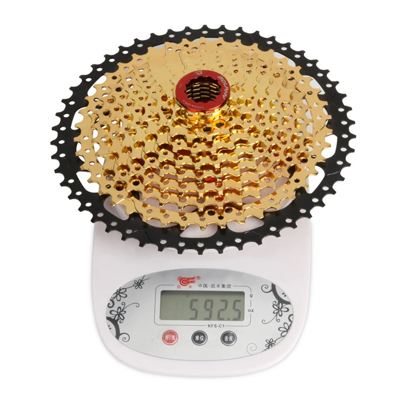 Bolany mtb кассета 10 скоростей 11-50T 46T 42T Золотой набор звездочек со встроенной трещоткой для горного велосипеда 10V Широкий коэффициент Сверхлегкий 600g велосипедный маховик cog