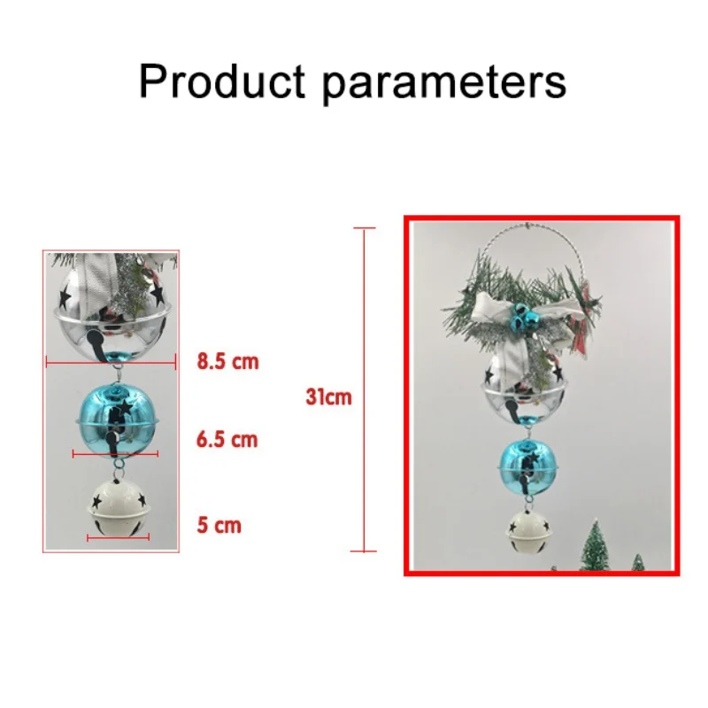 Рождественский орнамент Железный колокольчик подвеска-колокольчик Рождественское украшение для дома DIY Рождественская елка кулон decoracion navidad
