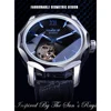 Winner Blue Ocean Geometry Design Transparent Skeleton Dial Mens Watch Top Brand Luxury Automatic Fashion Mechanical Watch Clock ► Photo 2/6