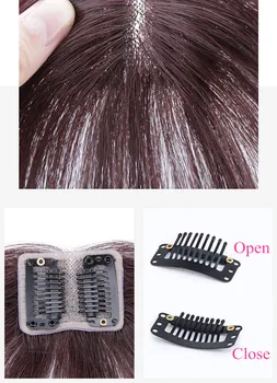 Halo Lady Beauty Clip In Bangs Human Hair Air Bang Brazilian Hair Pieces Invisible Seamless Non-remy Replacement Hair Wig 3