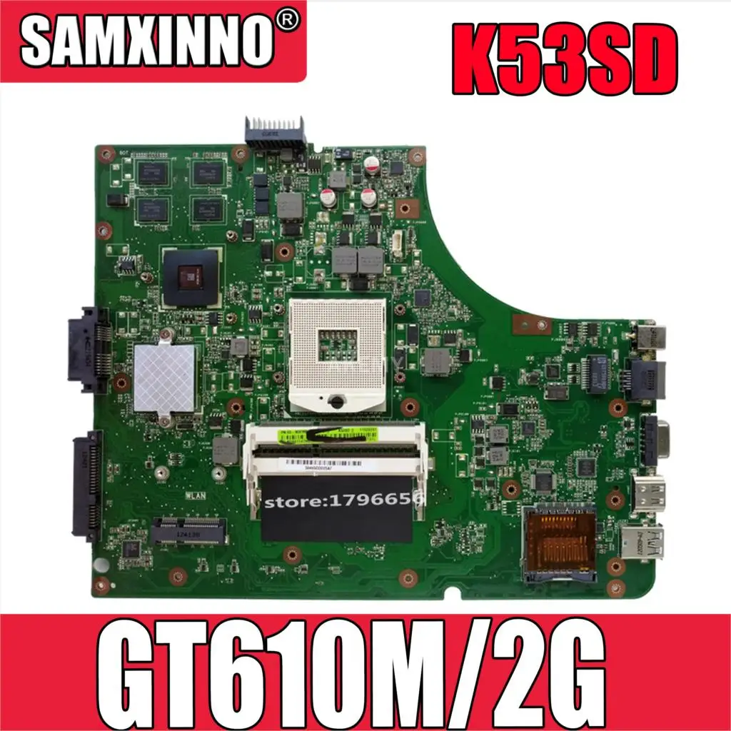 K53SD материнская плата для Asus K53S A53S X53S ноутбука REV 5 1 GT610M 2G HM65|motherboard motherboard|k53s