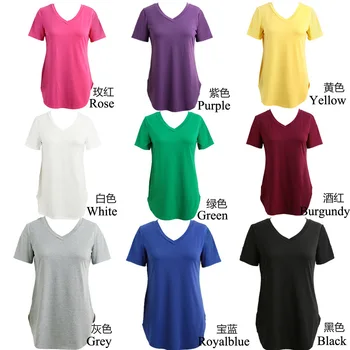

2020 European And American-Style Large Size Women's Top Explosion Models V-neck Short Sleeve T-shirt Women's