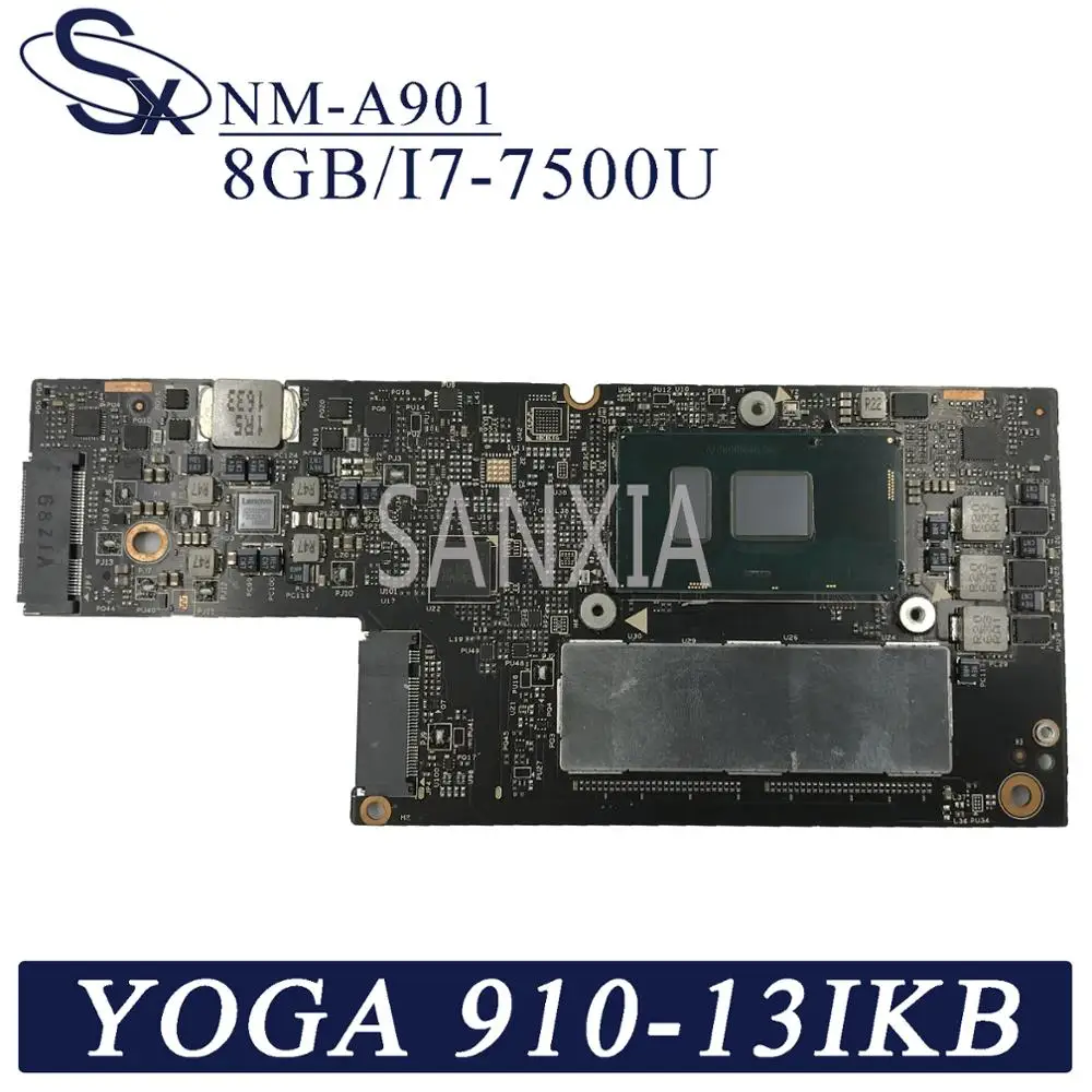 KEFU NM-A901 материнская плата для ноутбука Lenovo YOGA 5 Pro 910-13IKB оригинальная 8G-RAM I7-7500U |