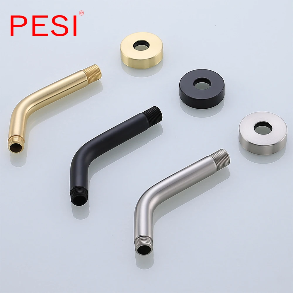 Bathroom Wall Mounted Brass Shower Arm For Home Bathroom Hardware Shower Head Pipe Round Shower Pole,Chrome,Matte Black,Gold. Bathroom Wall Mounted Brass Shower Arm For Home Bathroom Hardware Shower Head Pipe Round Shower Pole,Chrome,Matte Black,Gold.