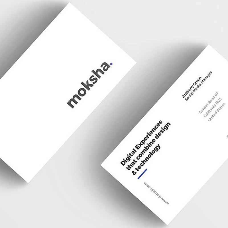 Визитная карточка Пользовательский логотип цветной печати личности высокого класса с покрытием обе стороны бумага визитная карточка печать