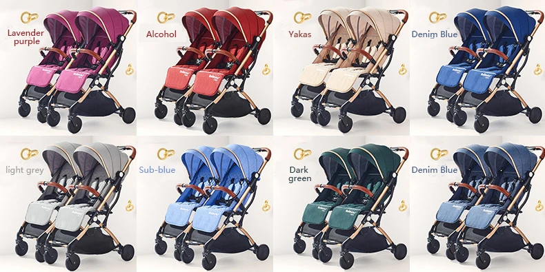 Babyfond Beimeng двойная детская коляска может сидеть и съемный ультра-светильник, переносная Складная коляска для детей