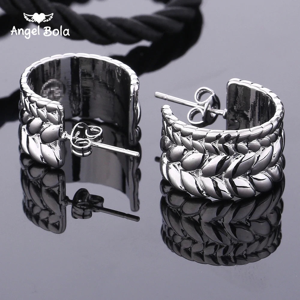 Серьги круглые шины серьги-гвоздики с рисунком для мужчин и женщин панк готический Будда серьги женские, мужские Прямая