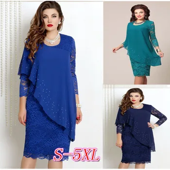 

BGW HT3241 Round Neck Lace Chiffon Mother Of The Bride Dresses Long Sleeves Three Colors Mom Party Gown Frocks 2020