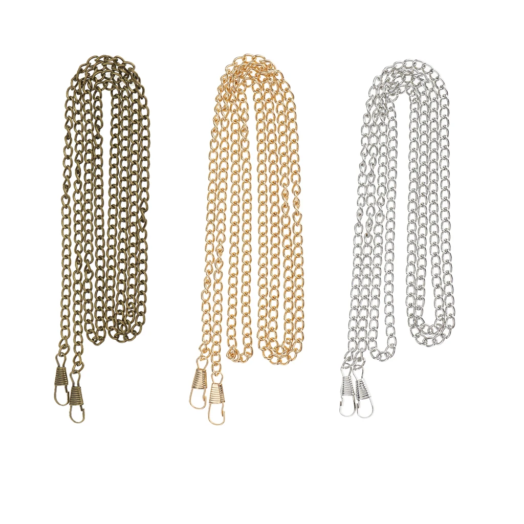 3-Pack Metal Crossbody Bag Shoulder Bag Strap Handle Bag Accessories 120cm