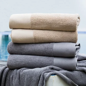 

Large Hotel Women Bath Towel Cotton Wrap Soft Absorbent Bathroom Towel Cotton Couples Men Women White Bath Towels White 6MM75