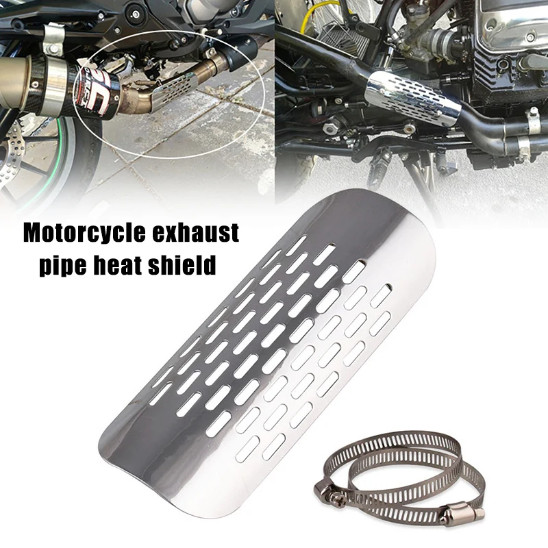 Motorcycle Exhaust Systems Black Exhaust Muffler Pipe Heat Shield Cover Heel Guard For Harley Chopper Motors