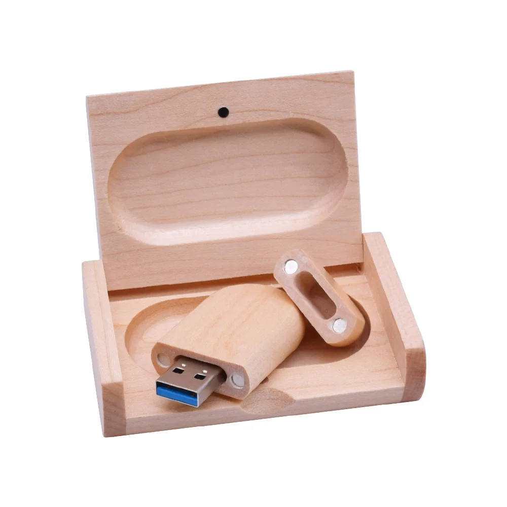 Деревянный USB флэш-накопитель+ упаковочная коробка деревянный флеш-накопитель 64 ГБ 8 ГБ 16 ГБ 32 ГБ карта памяти Пользовательский логотип для фотографии подарок - Цвет: Maple wood with box