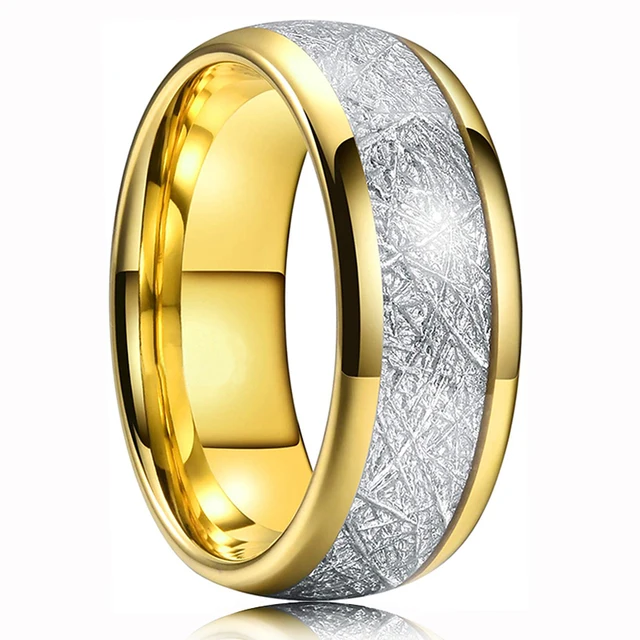 6 Colors Simple 8mm Men Tungsten Carbid Ring Gold Blue Black Matte Finish Beveled Polished Edge Engagement Ring Men Wedding Band Style 21