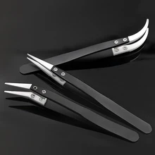 Набор антистатических пинцетов из нержавеющей стали высокого качества, 3 шт., изогнутые прямые многофункциональные пинцеты, набор инструментов