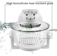 Four halogène Turbo 12l, four ondulé 1300w, friteuse électrique, marmite halogène à air, machine à frire l'air, four Lightwave 3