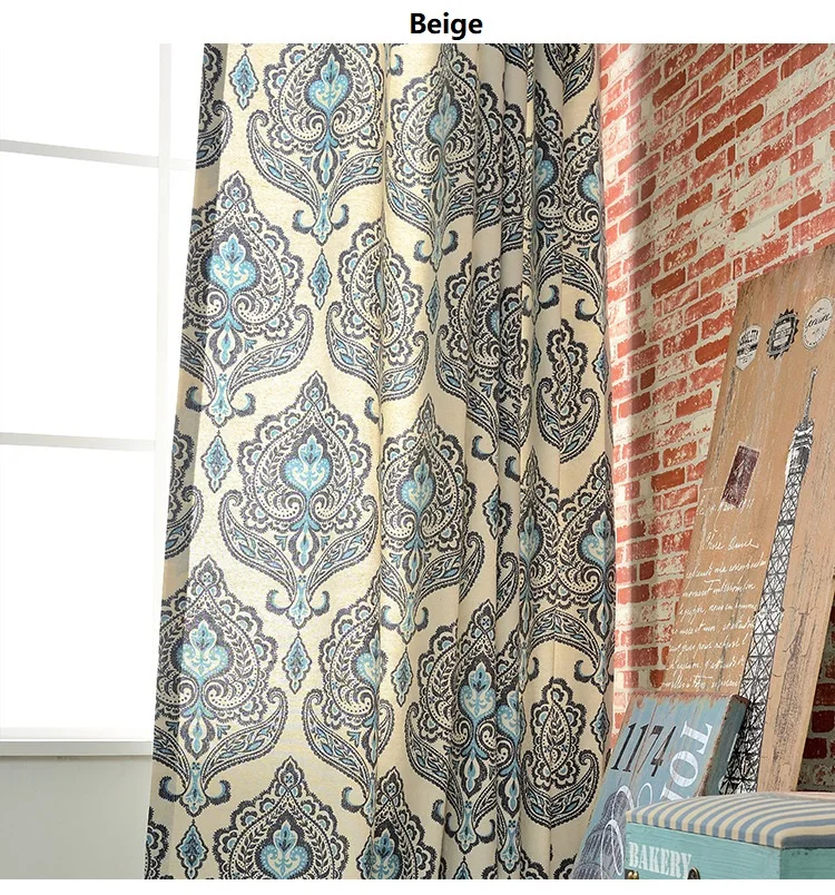 Curtains for Living Dining Room Bedroom Sterylene Printed Curtains Softy Classical Euro Blackout Curtains Home Decoration Cloth