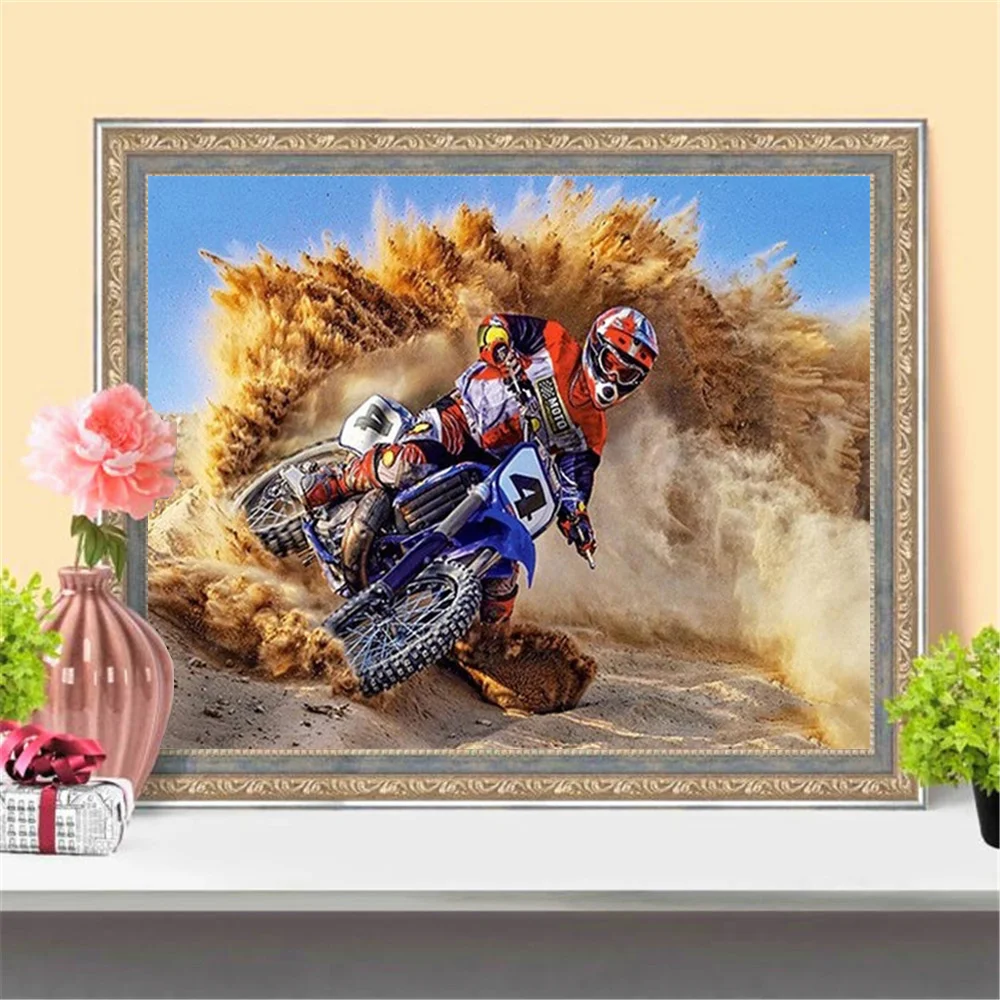 Kit Diamond Painting Moto - Pracht Creatives | 35 X 25 Cm | Peinture Avec Paillettes Pour Enfants 5 Ans +